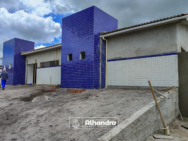 UBS Salgadinho, em Alhandra, tem 90% da construção concluída, serviços externos estão em fases de conclusão
