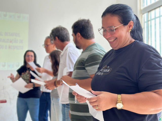 Supervisores e gestores participam de planejamento para o início das aulas, na Rede Municipal de Educação, em Alhandra
