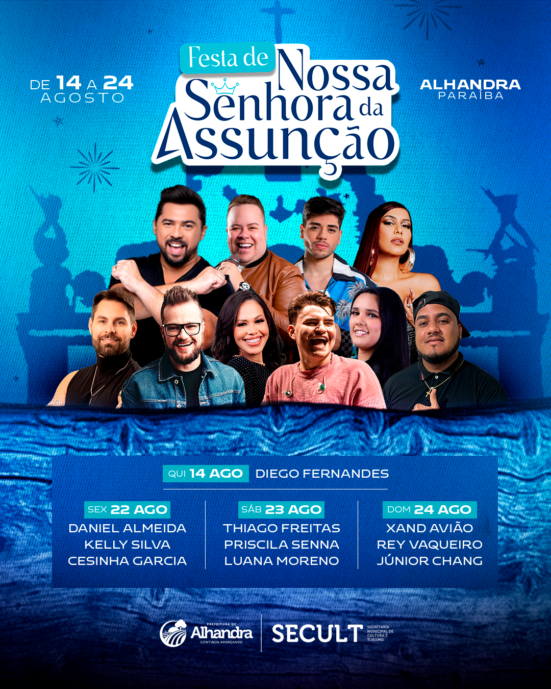 Com atrações nacionais e locais, Prefeitura fortalece turismo, cultura e economia durante Festa da Padroeira Nossa Senhora da Assunção