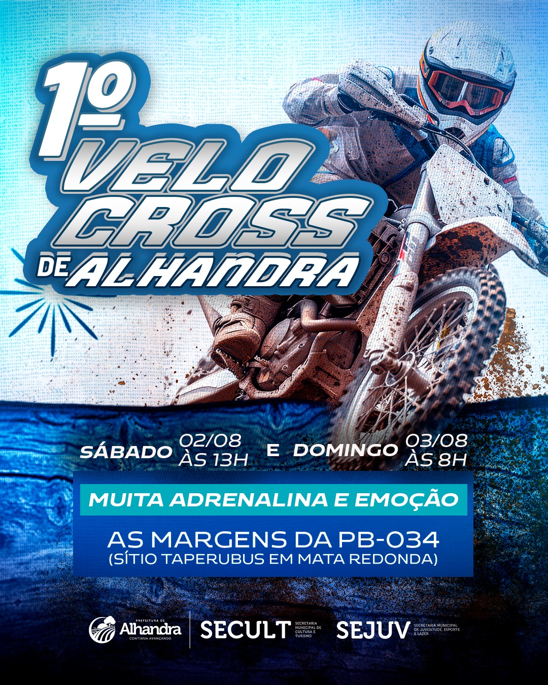 Alhandra realiza o 1º Velocross do município com mega estrutura e entrada gratuita