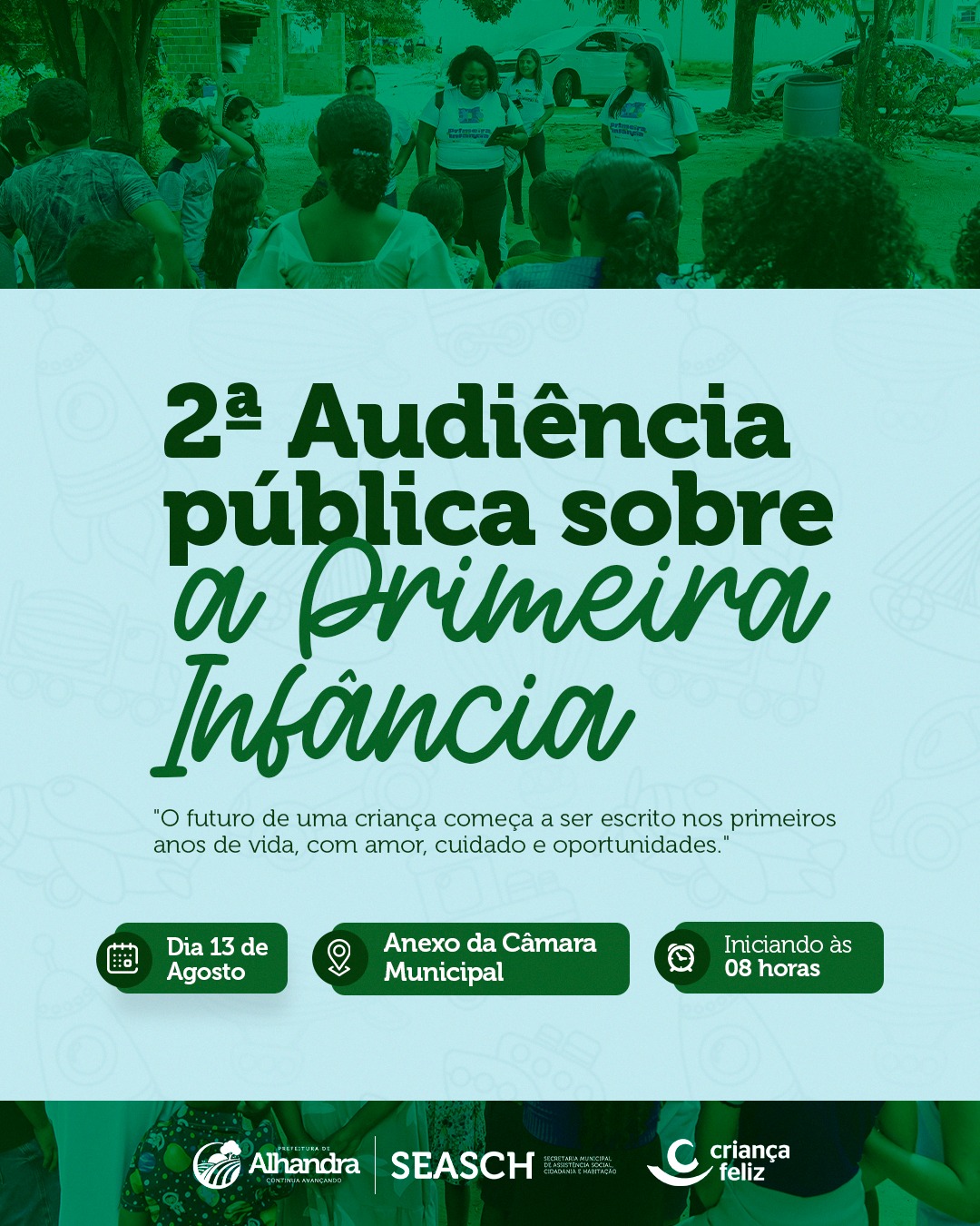 Alhandra realiza 2ª Audiência Pública sobre a Primeira Infância nesta quinta-feira (13)